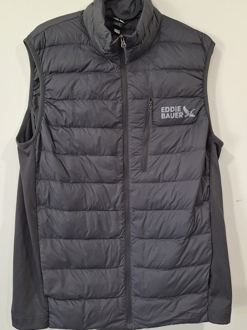 Eddie Bauer Men's Gray Quilted Insulated Vest